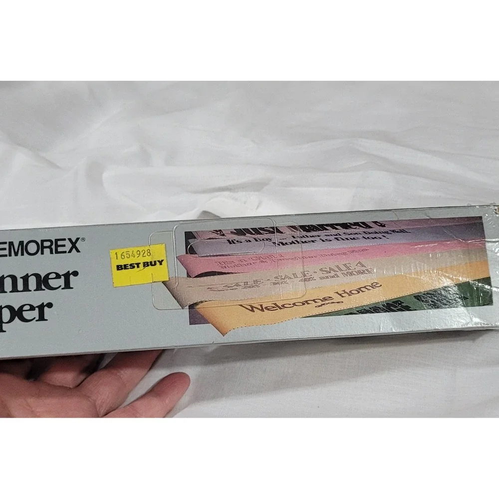 Vintage Memorex Banner Paper 1 Continuous Roll White - Sealed